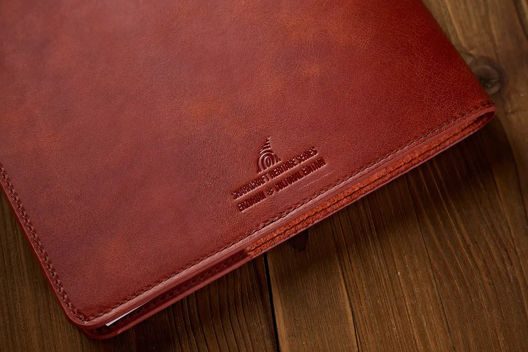 Kültürel Miras - Erzurum Çifte Minareli Medrese Kiremit Deri Defter Kılıfı (19x19) Limited Edition