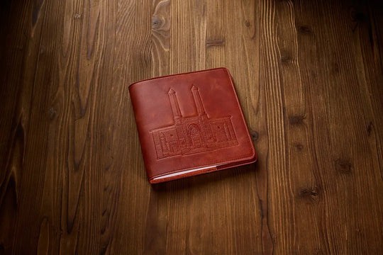 Kültürel Miras - Erzurum Çifte Minareli Medrese Kiremit Deri Defter Kılıfı (19x19) Limited Edition