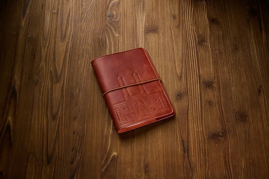 Kültürel Miras - Erzurum Çifte Minareli Medrese Kiremit A5 Deri Defter Kılıfı Limited Edition