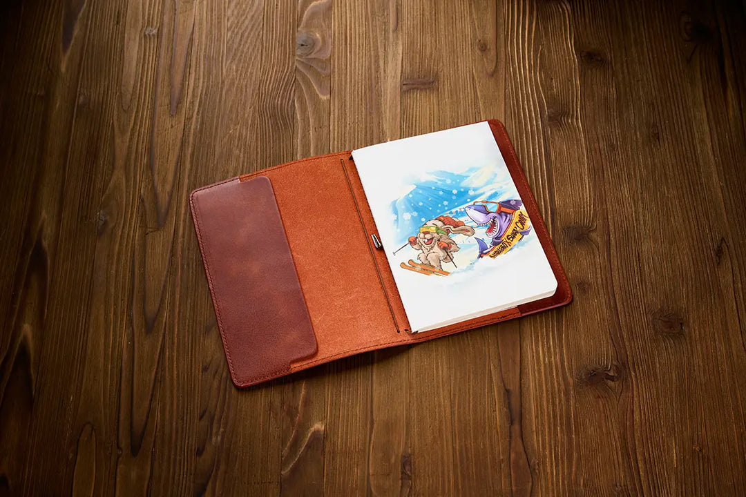 Kültürel Miras - Erzurum Çifte Minareli Medrese Kiremit A5 Deri Defter Kılıfı Limited Edition