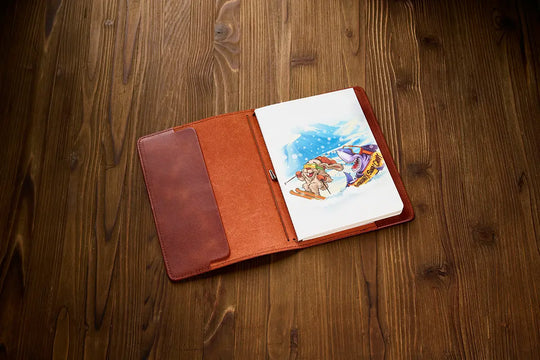 Kültürel Miras - Erzurum Çifte Minareli Medrese Kiremit A5 Deri Defter Kılıfı Limited Edition