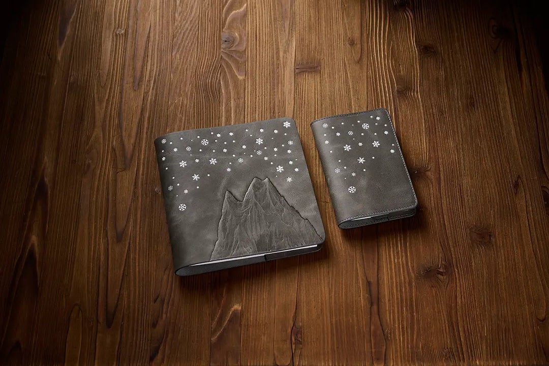 Kültürel Miras - Erzurum Kartanesi Gri A6 Deri Defter Kılıfı Limited Edition