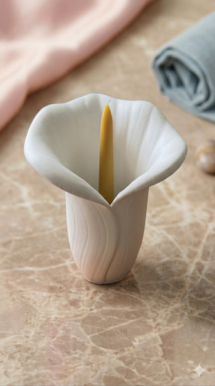 Calla Lily Obje ve Balmumu Mum