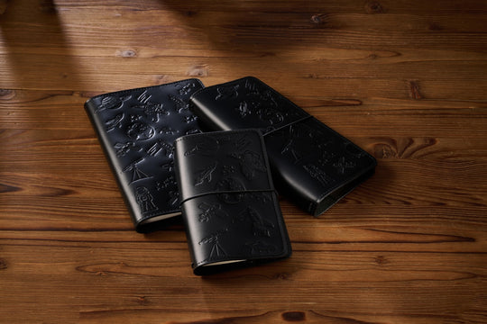 AstroShark™ Siyah Deri A5 Defter Kılıfı